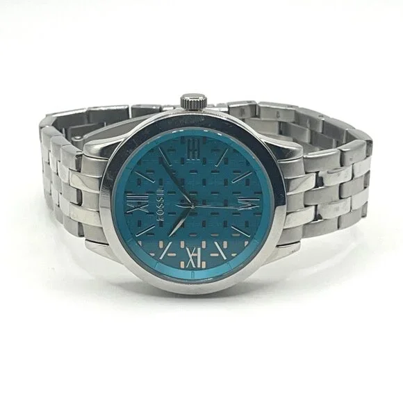 Fossil Turquoise and Silver Watch Everett Chronograph Stainless Steel Watch - FS6117 - Fossil main image 3
